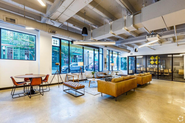 The lounge at Venture X co-working space in downtown Orlando